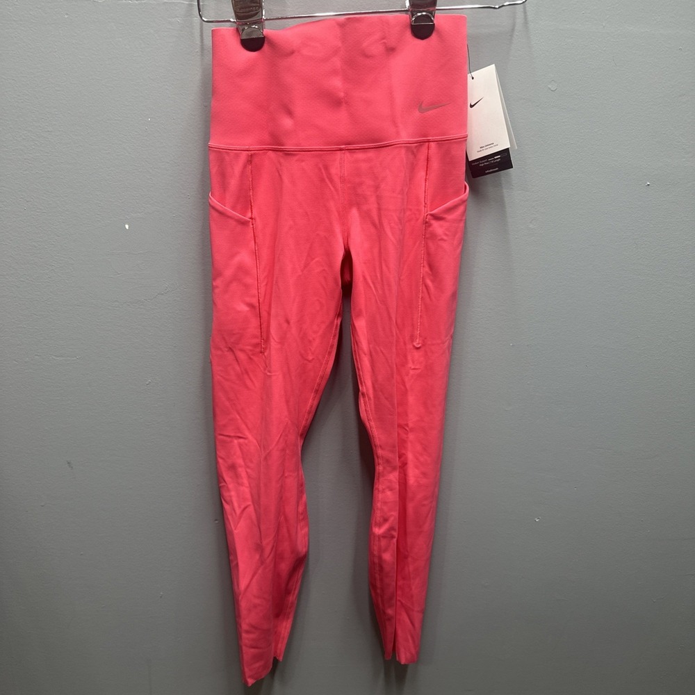 Nike Universa Womens High Rise 7/8 Training Leggings Pink DQ5897-629 Small NWT